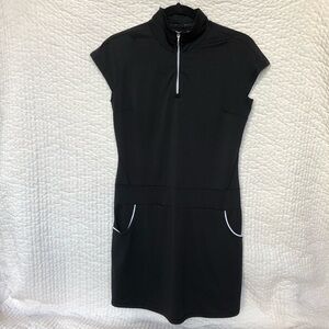 Adidas Black Golf Dress with Pocket’s and Front Zipper. Women’s Size 4.